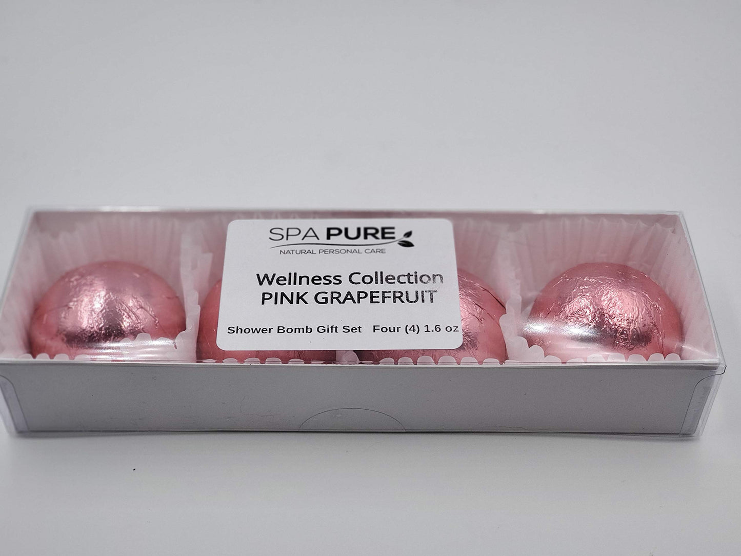 Spa Pure Pink Grapefruit Aromatherapy Shower Steamers Bombs - Shower Bombs with Essential Oils - Unisex Bath Melts - Self Care and Relaxation Shower…