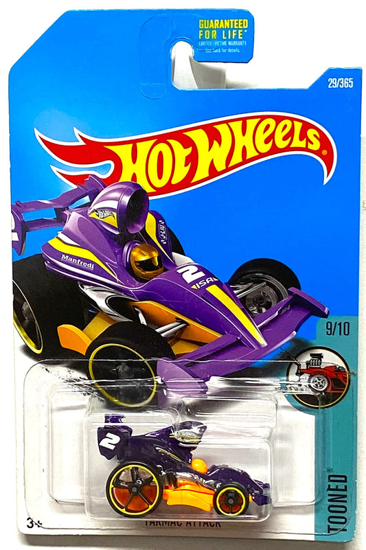 Hot Wheels, 2017 Tooned, Tarmac Attack Mini Car [Purple] 29/365