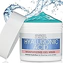 Advanced Clinicals Hyaluronic Acid Gel Facial Mask Skin Care Treatment, Brightening, Hydrating Anti Aging Face Mask & Moisturizer Helps Transform Dry