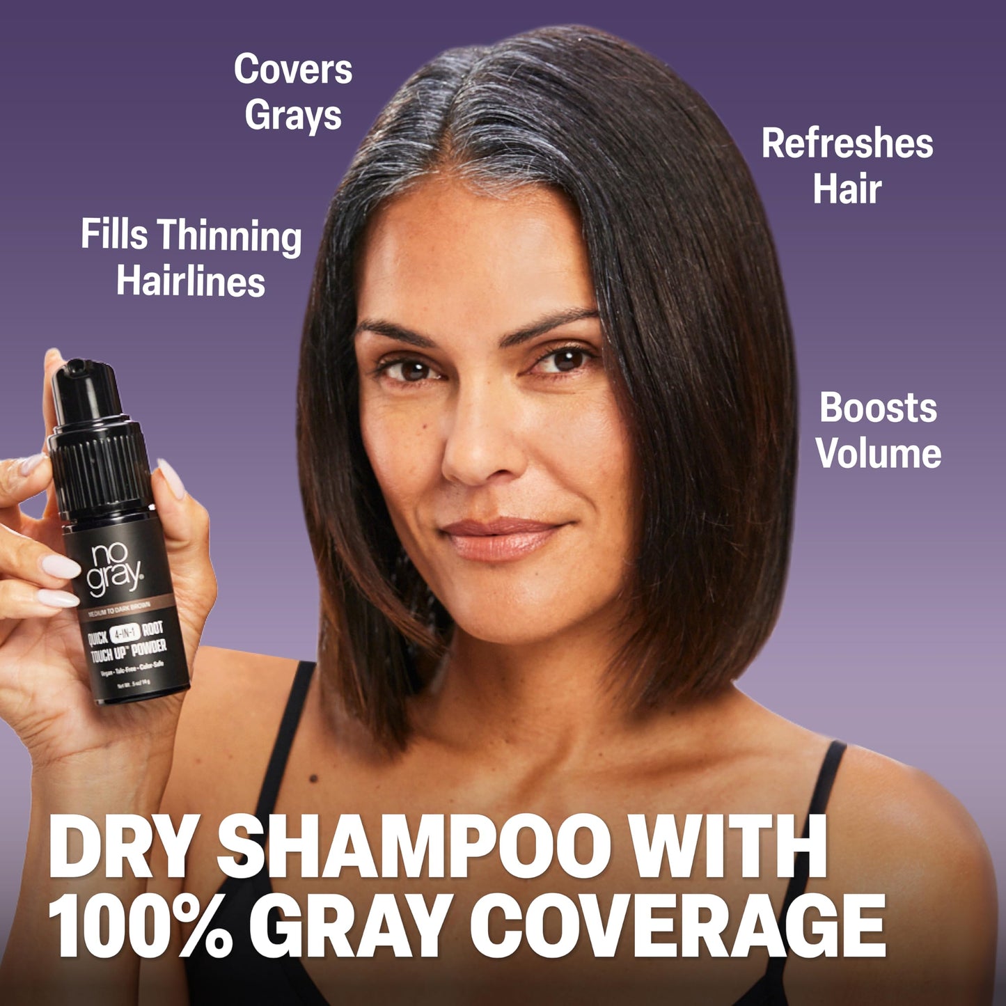 No Gray Quick 4-IN-1 Root Touch Up Powder Black