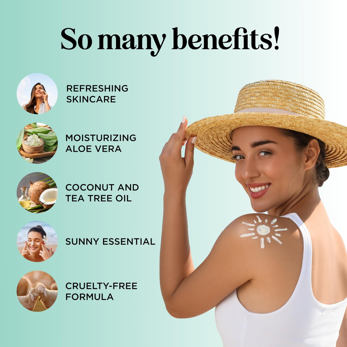 After Sun Lotion with Aloe Vera - Ultra Cooling Aloe Vera for Sunburn Hydration with Cocoa Butter & Rosehip Oil - Hydrating Aloe Lotion After Sun