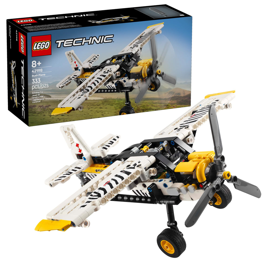 LEGO Technic Bush Plane Toy - Buildable Airplane Toy for Kids, Boys ...