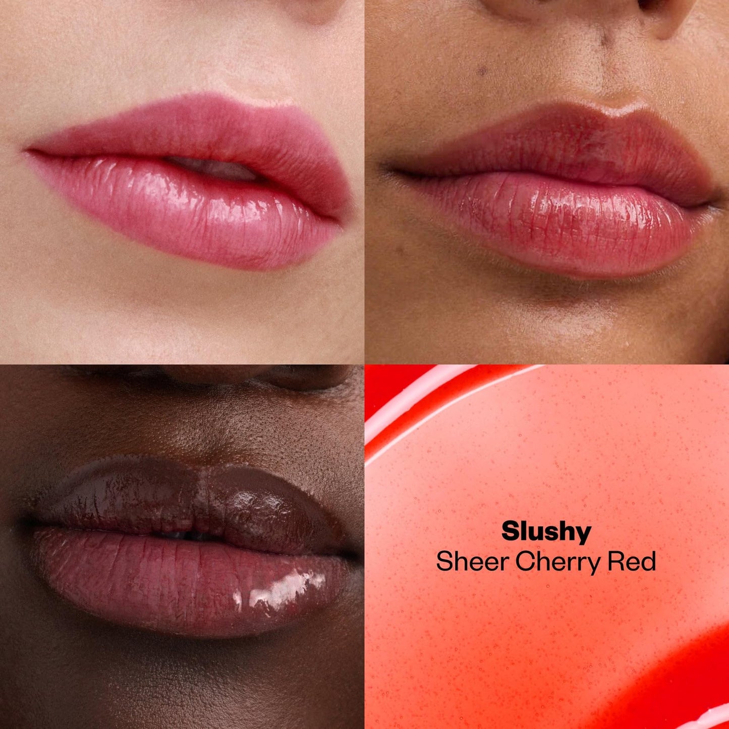 Kosas Wet Lip Oil Gloss - Plumping Peptide Lip Treatment Gloss in Sheer Cherry Red, Hydrating with Hyaluronic Acid, Peptides & Plant Oils, Non-Sticky,