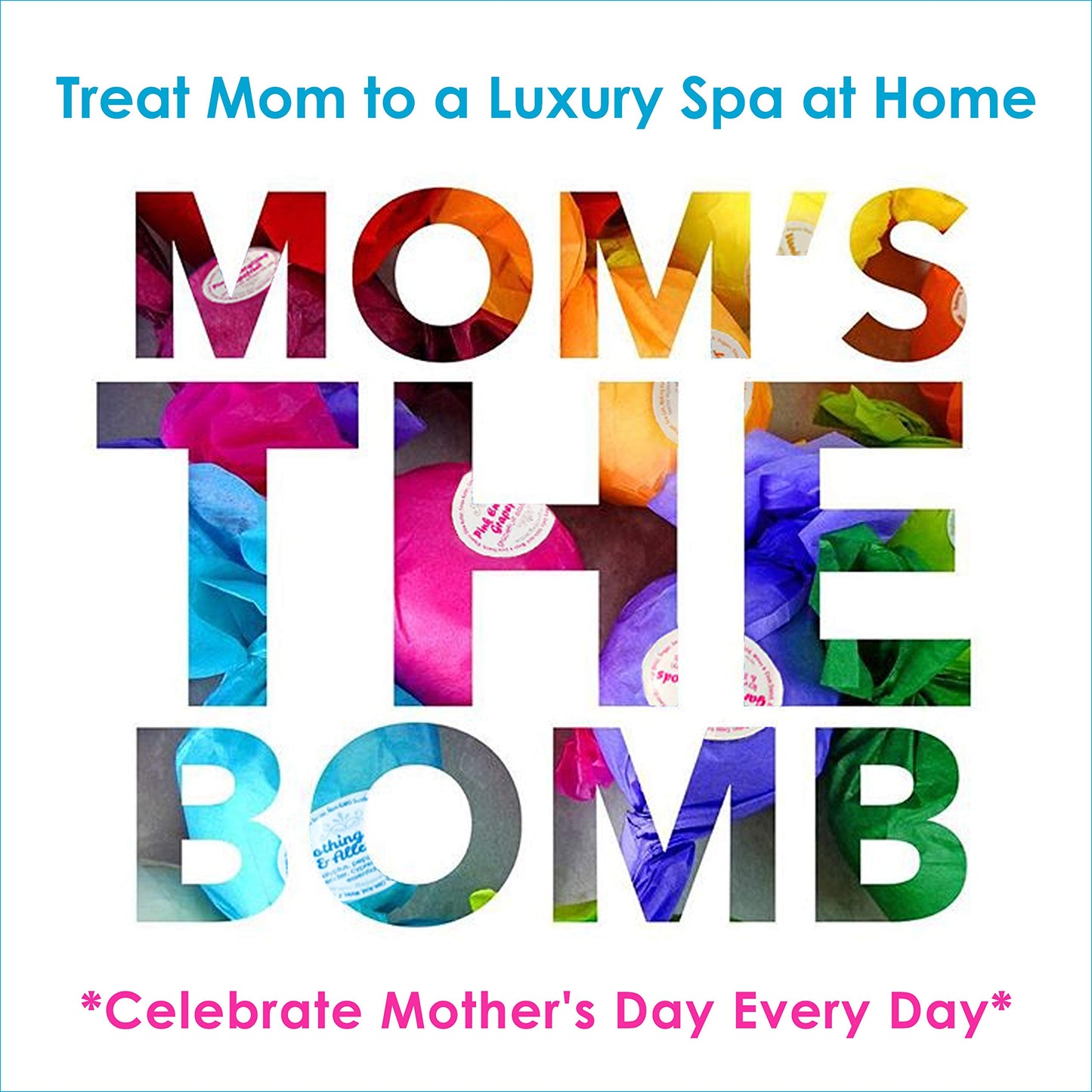 Bath Bomb Gift Set USA - 6 Vegan Essential Oil Natural Fun Fizzies Spa Kit. Organic Shea/Cocoa Soothe Dry Skin. Luxury Gift for Valentine, Women…