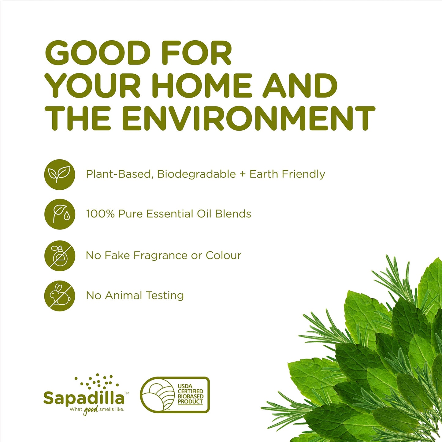 Sapadilla Liquid Hand Soap - Rosemary + Peppermint - Made with 100% Pure Essential Oil Blends, Cleansing & Moisturizing, Aromatic & Fragrant Hand