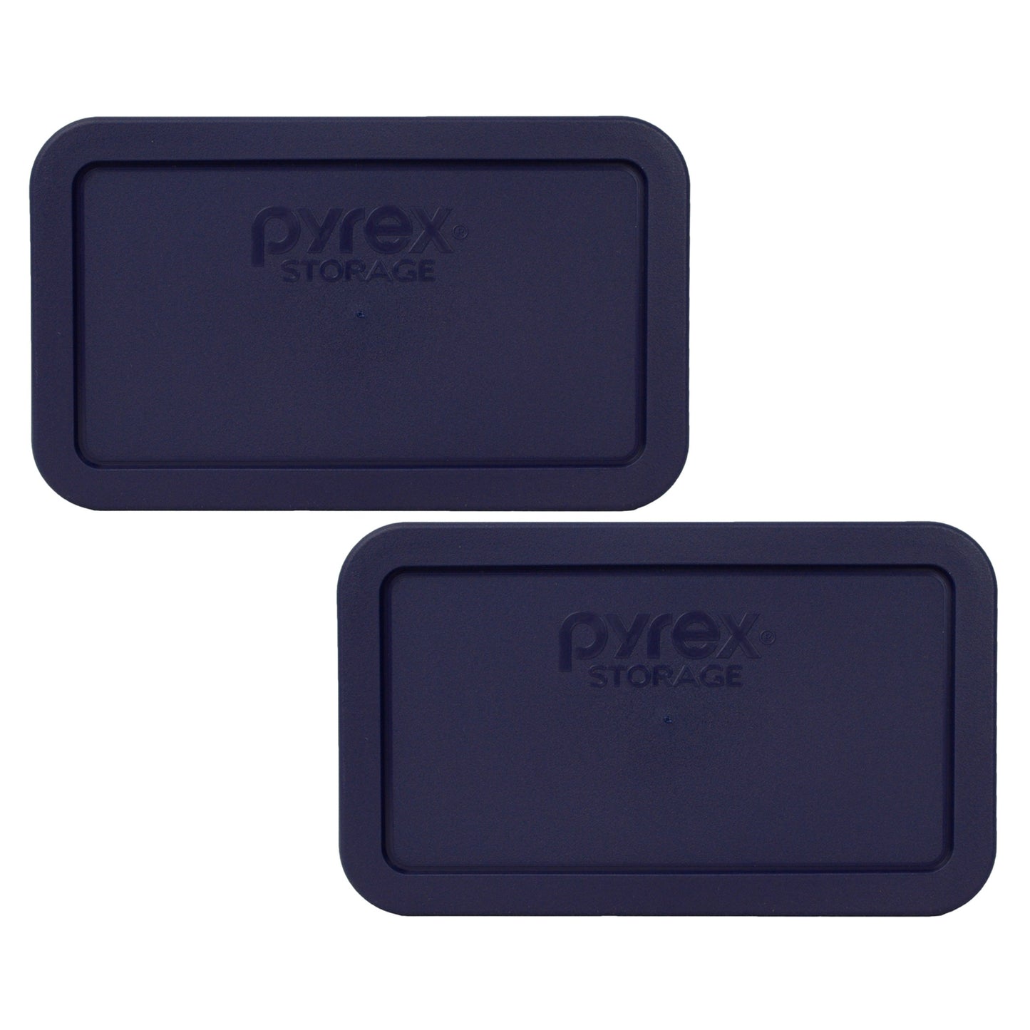 Pyrex 7214-PC 4.8-Cup Blue Food Storage Replacement Lid (2-Pack) - Made in USA