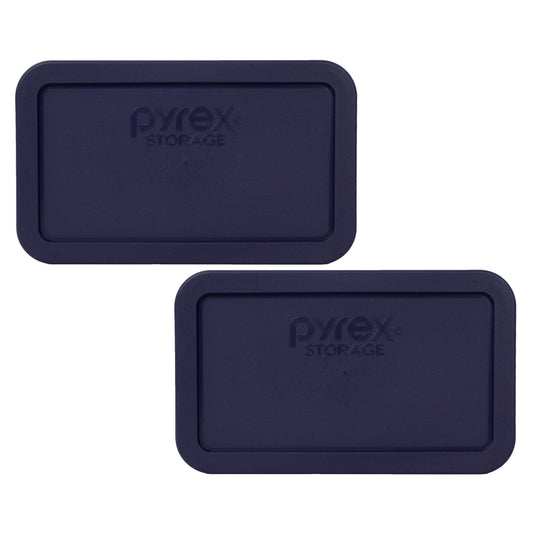 Pyrex 7214-PC 4.8-Cup Blue Food Storage Replacement Lid (2-Pack) - Made in USA