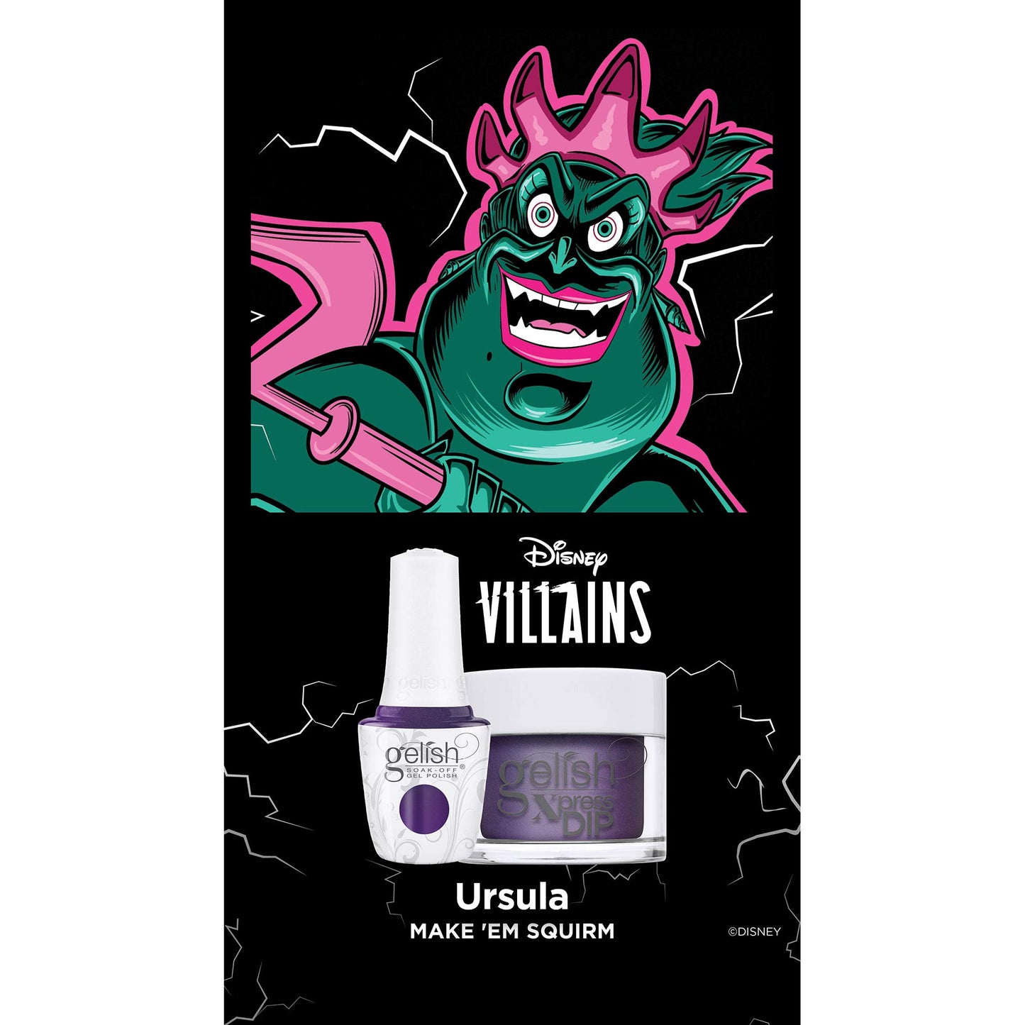 Gelish Xpress Dip "Make 'Em Squirm" Disney Villains Collection, 1.5 oz. - Purple/Blue Pearl Beauty & Personal Care Gelish