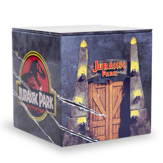 Eleston Jurassic Park Tin Storage Box Cube Organizer With Lid, Small Portable Container | 4 Inches