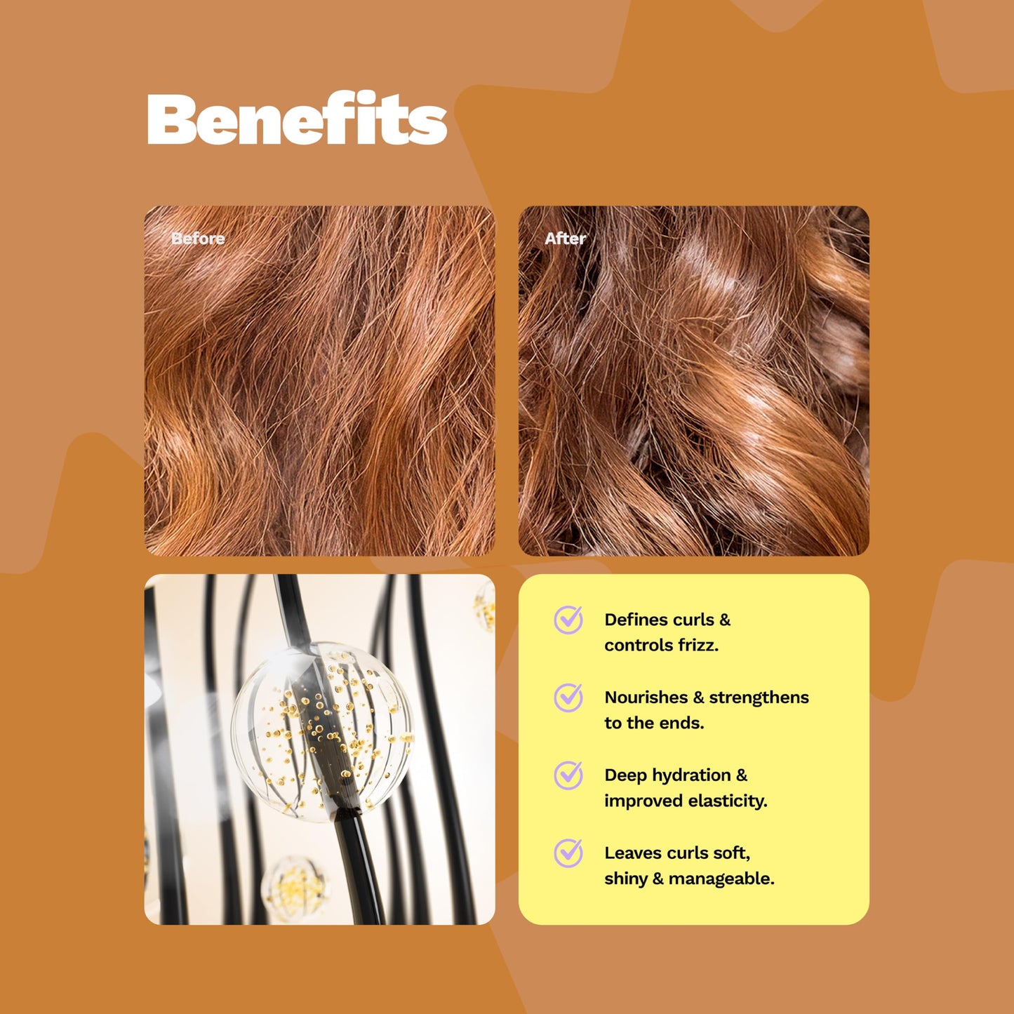 GINGER MILK Curly Hair Travel Set | Curly Method Kit with Shampoo, Hair Mask, Leave-In & Curl Defining Gel + Free Travel Bag | Nourishes, Hydrates