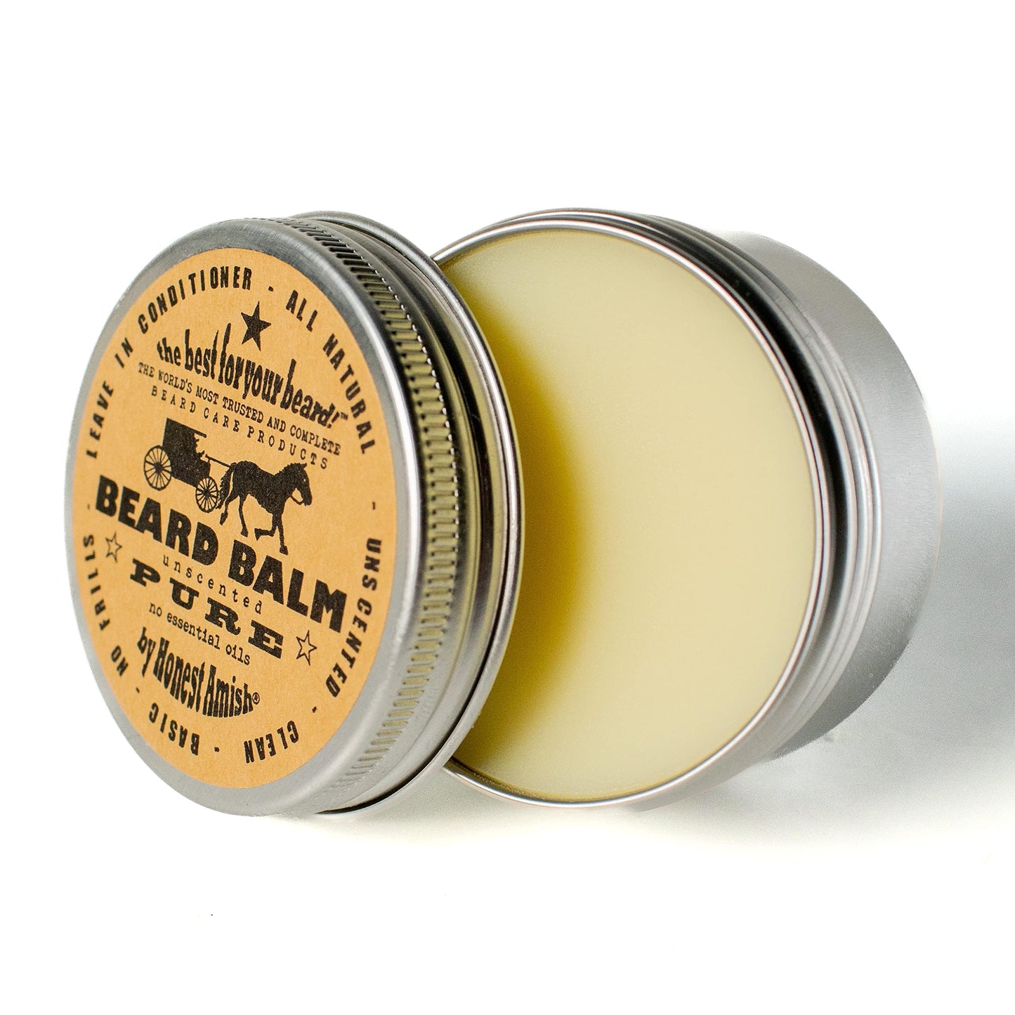 Honest Amish Beard Balm - New Large 4 Ounce Twist Tin