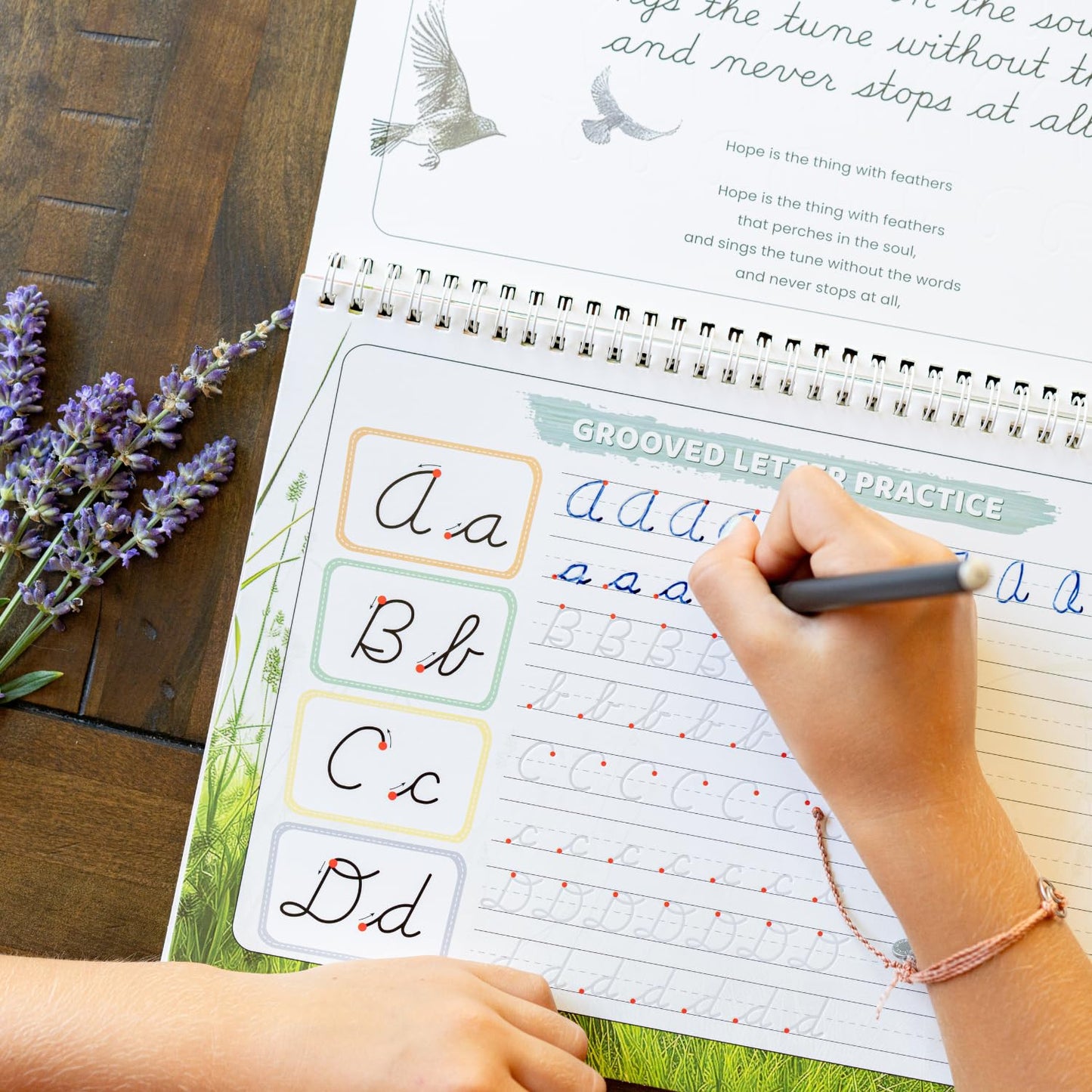 Grooved Cursive Handwriting Workbook – Reusable Practice Book for Kids Ages 8–12, Magic Tracing Workbook by Graceful By Design