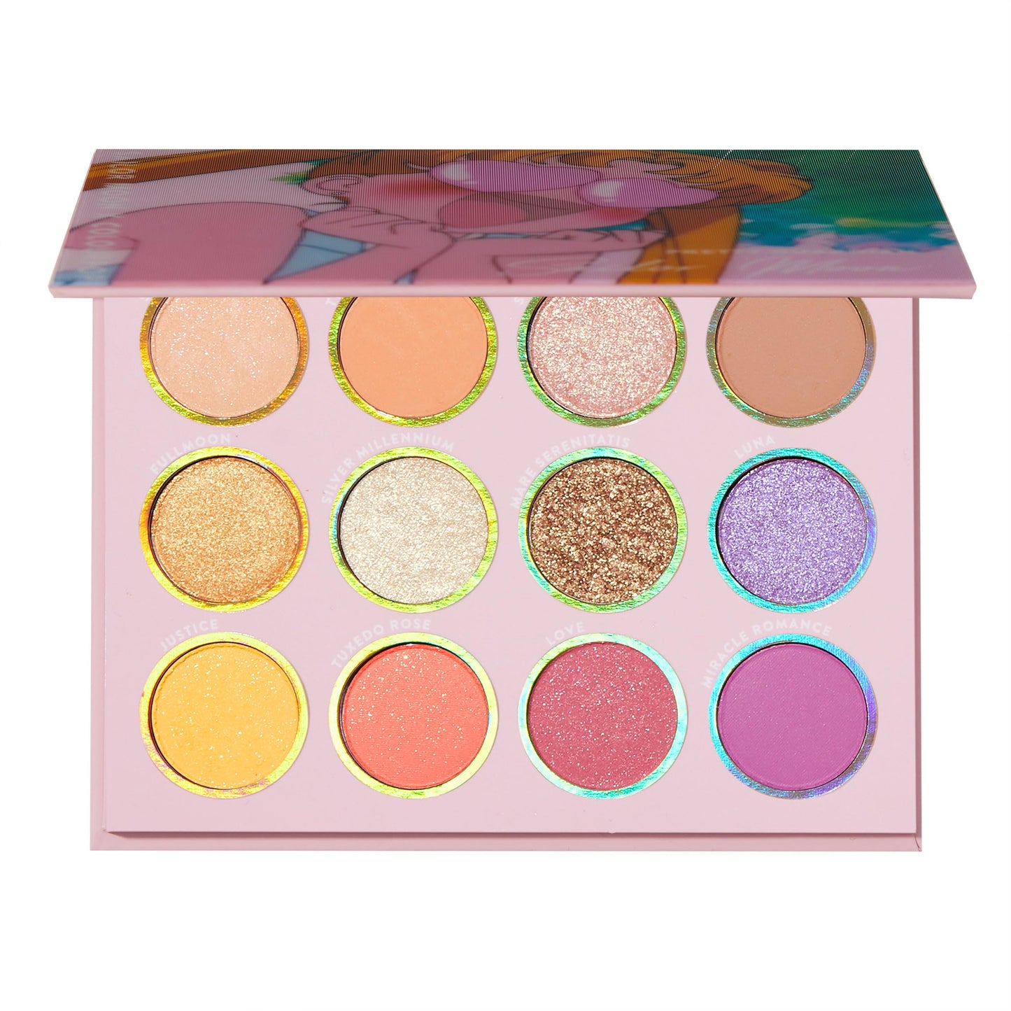 ColourPop x Sailor Moon Pretty Guardian Makeup Palette - Pastel Shadow Palette with Metallic & Matte Finishes - Buildable, Blendable & High-Pigment