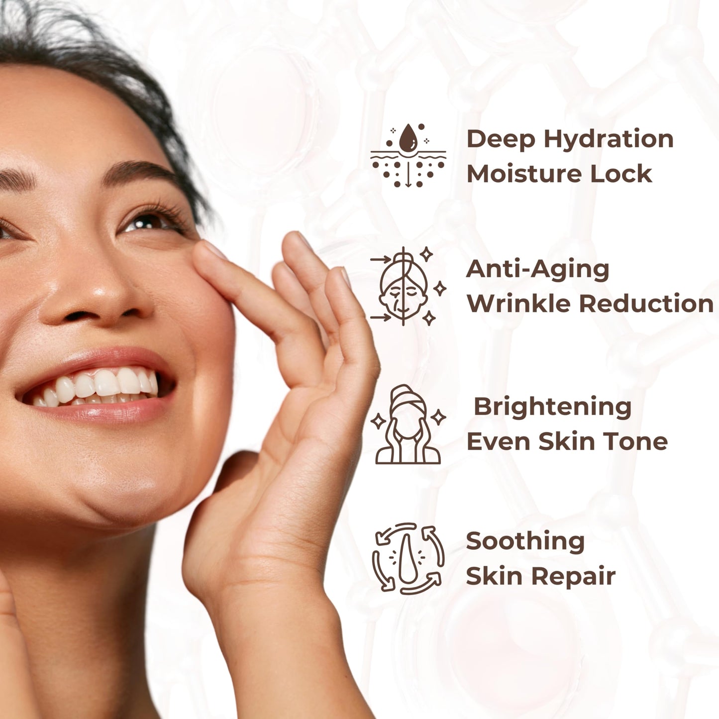 Katz Beauty Hydrating Serum with Hyaluronic Acid & Resveratrol - Plumping Face Serum for Dry, Sensitive Skin, Moisturizing Glow for Women & Men, 1 fl