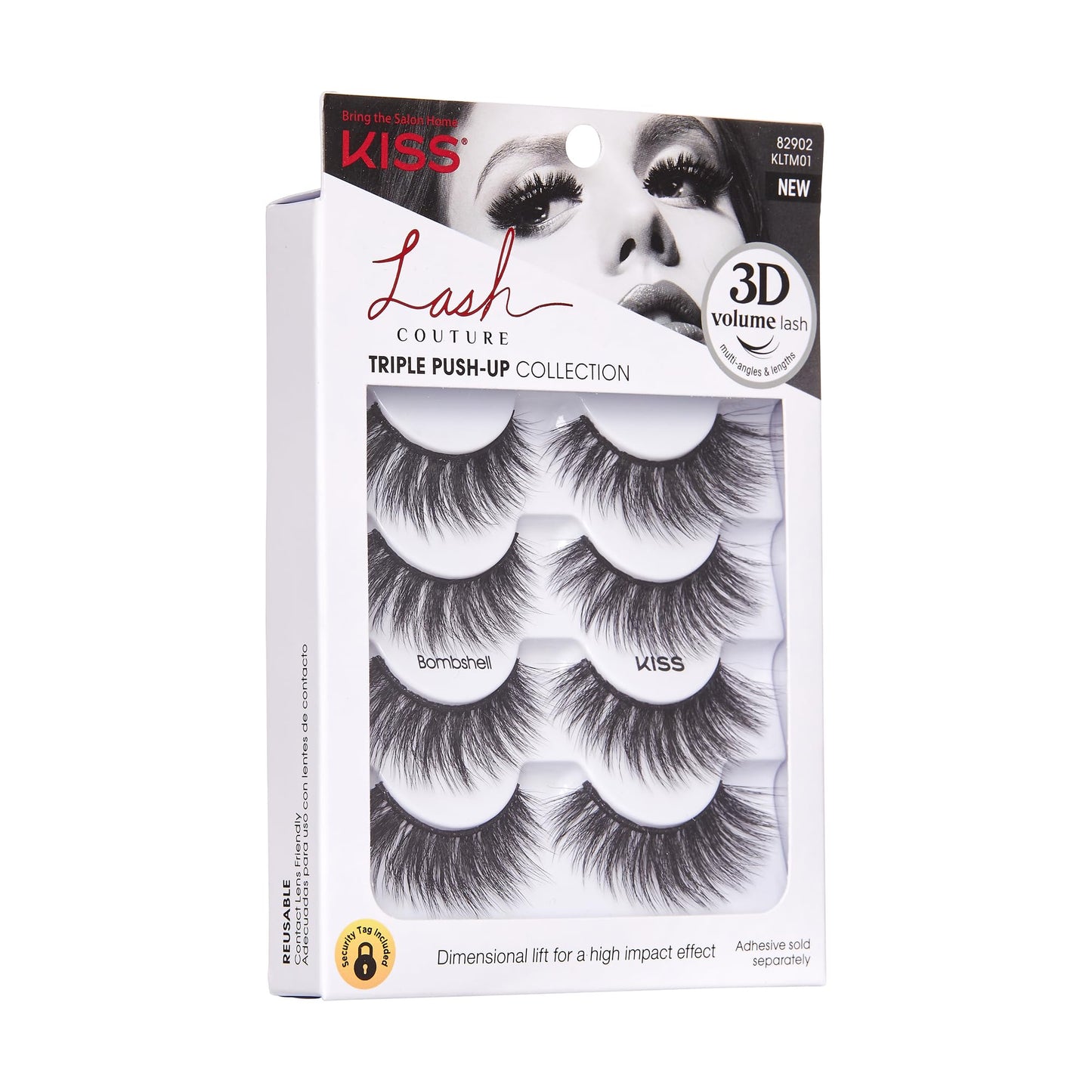 Kiss Lash Couture Triple Push- Up Collection Bombshell (Pack of 3)