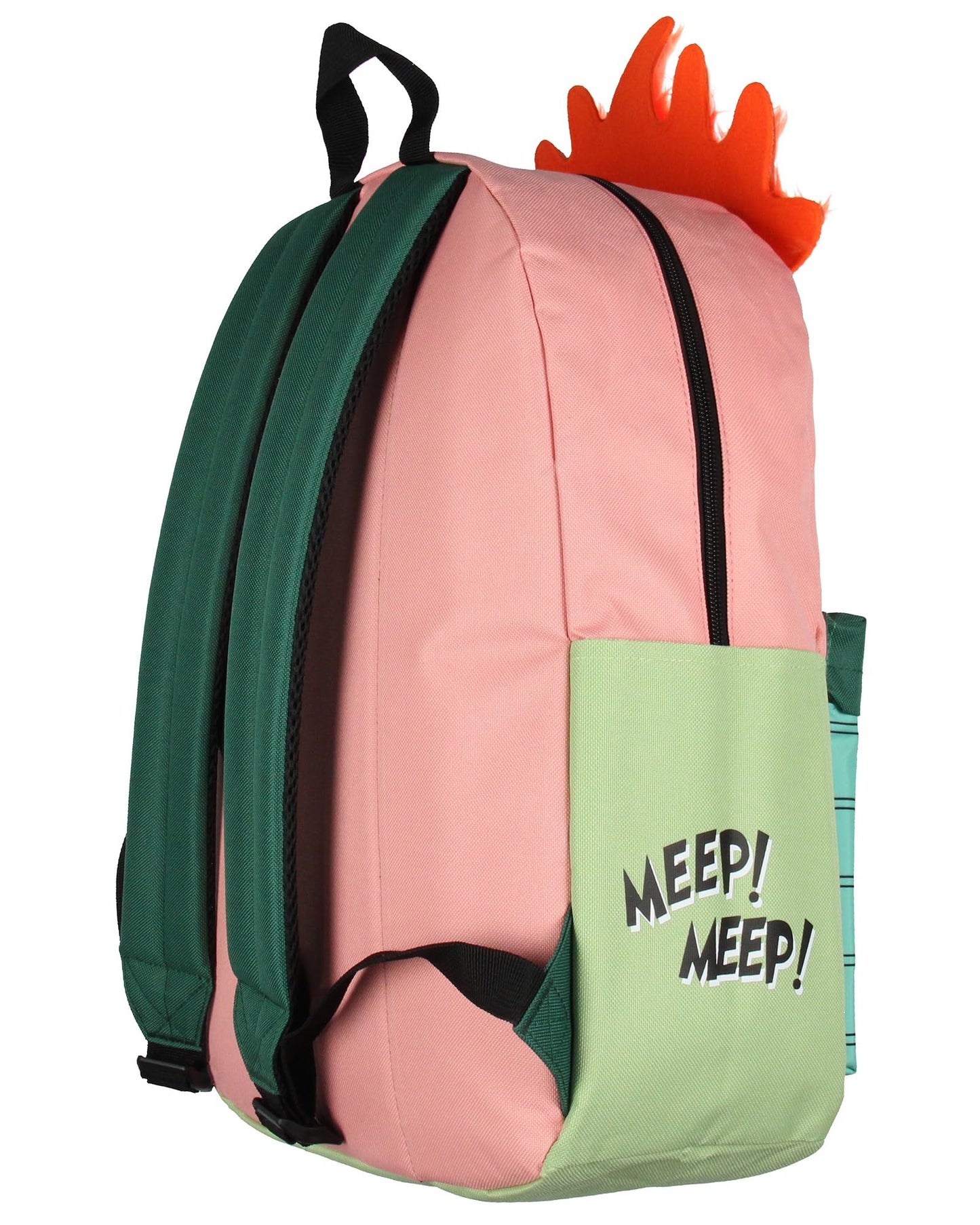 Bioworld The Muppets Beaker 3D Character Hair 17" Backpack Laptop Travel Book Bag Padded Back Adjustable Straps