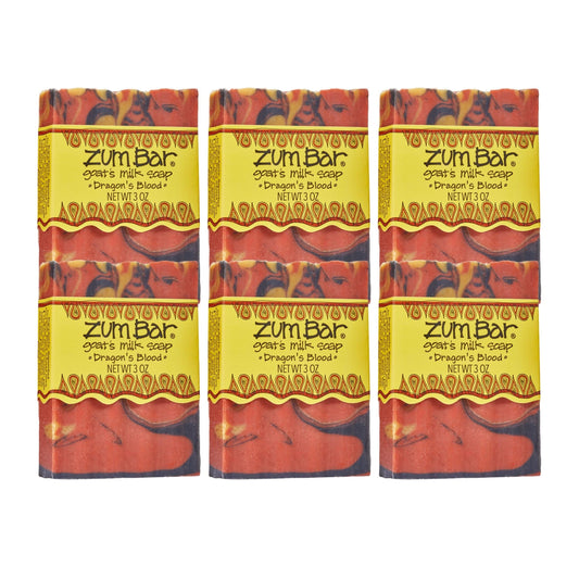 Zum Indigo Wild Goat's Milk Soap Bar - Bar Soap for Hands & Body Made with Essential Oils - 3 oz - Dragon's Blood (6 Pack) Beauty & Personal Care Zum