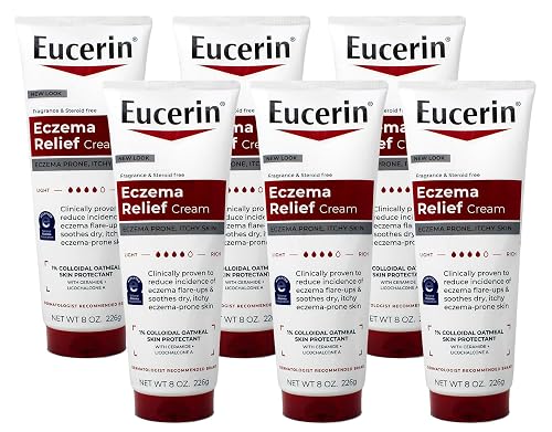 Eucerin Creme Eczema Relief 8 Ounce Tube (236ml) (6 Pack)