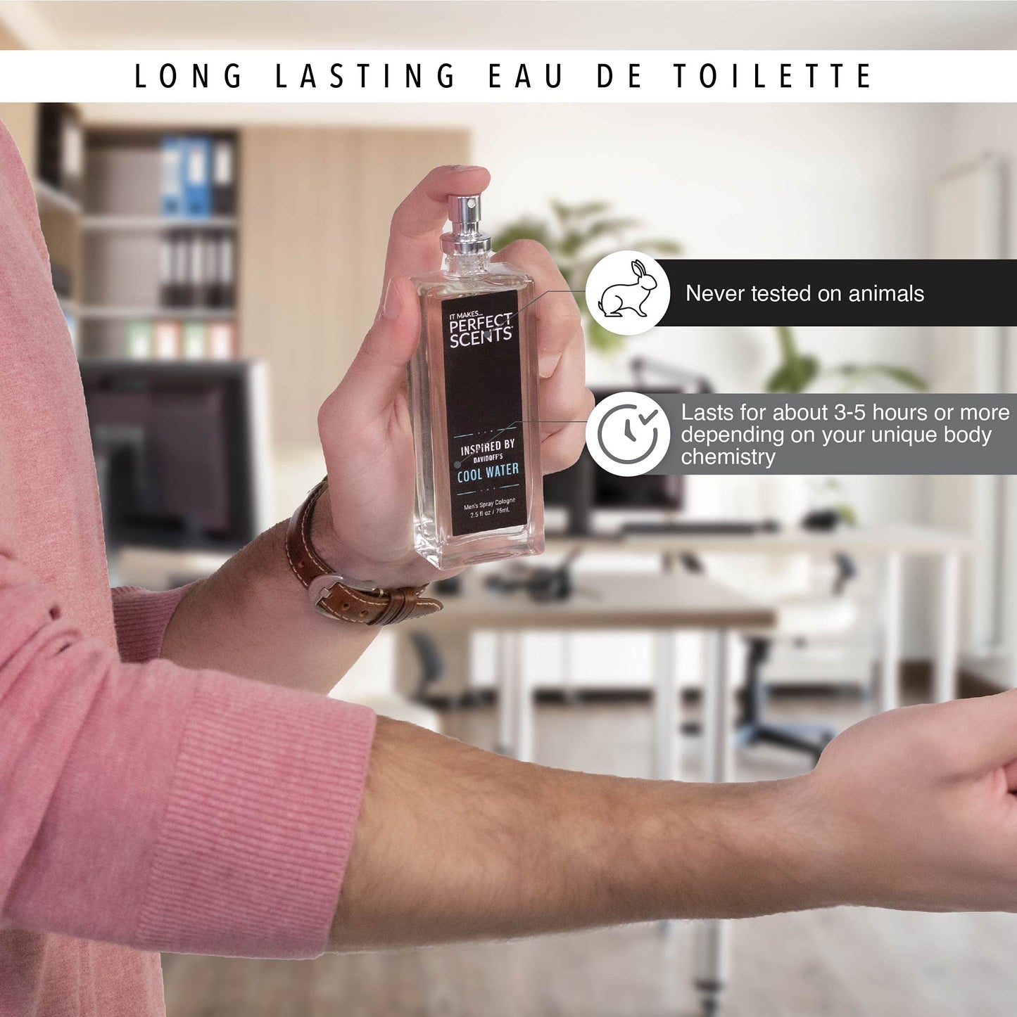 Perfect Scents Fragrances | Men’s Eau de Toilette | Vegan, Paraben Free, Phthalate Free | Never Tested on Animals | 2.5 Fluid Ounces