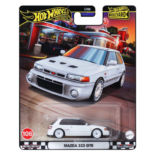Hot Wheels Boulevard Mazda 323 GTR 1:64 Scale Die-Cast Car, White
