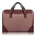 McKleinUSA N Series, Harpswell, Nano Tech-Light Nylon with Leather Trim, 17" Nylon Dual Compartment Laptop Briefcase, Khaki (18564), One Size