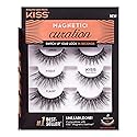 KISS Magnetic Curation False Eyelashes, 3 Pair with 5 Double Strength Magnets, Wind Resistant, Dermatologist Tested, Last Up To 16 Hours, Reusable Up…