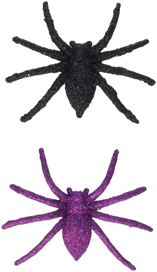 Fun World Enter If You Dare Black Green Glitter Spiders 2in NIP Beauty & Personal Care Fun World
