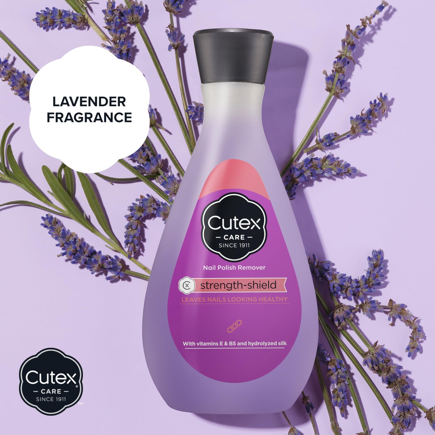 Cutex Strength Shield Nail Polish Remover, Leaves Fingernails & Toenails Looking Healthy, Contains Vitamins E, B5 & Hydrolyzed Silk, 6.7 fl oz Beauty & Personal Care Cutex