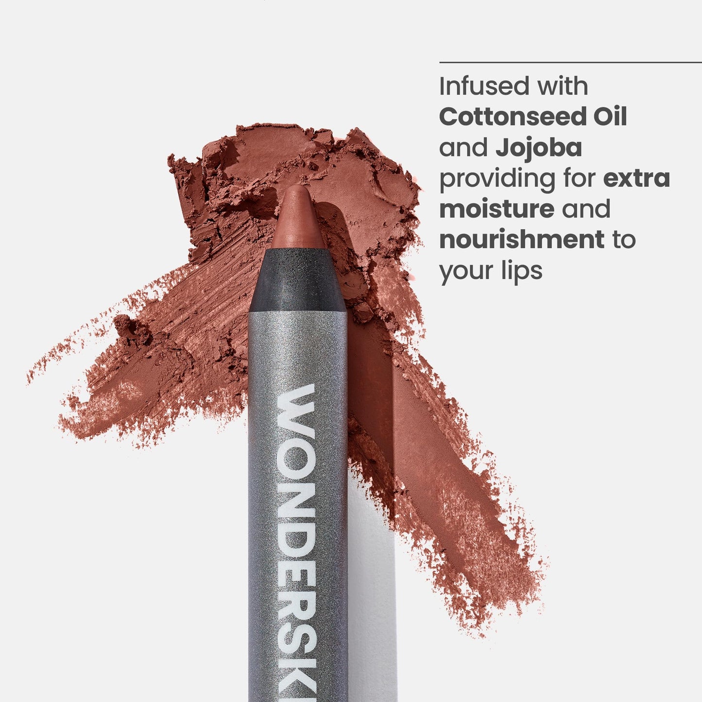 Wonderskin Lipliner Pencil - 360 Contour Lipliner, Long Lasting, Sharpenable, Waterproof and Transfer-Proof Brown Lip Liner Pencil (Saddle) Beauty and Personal Care Wonderskin