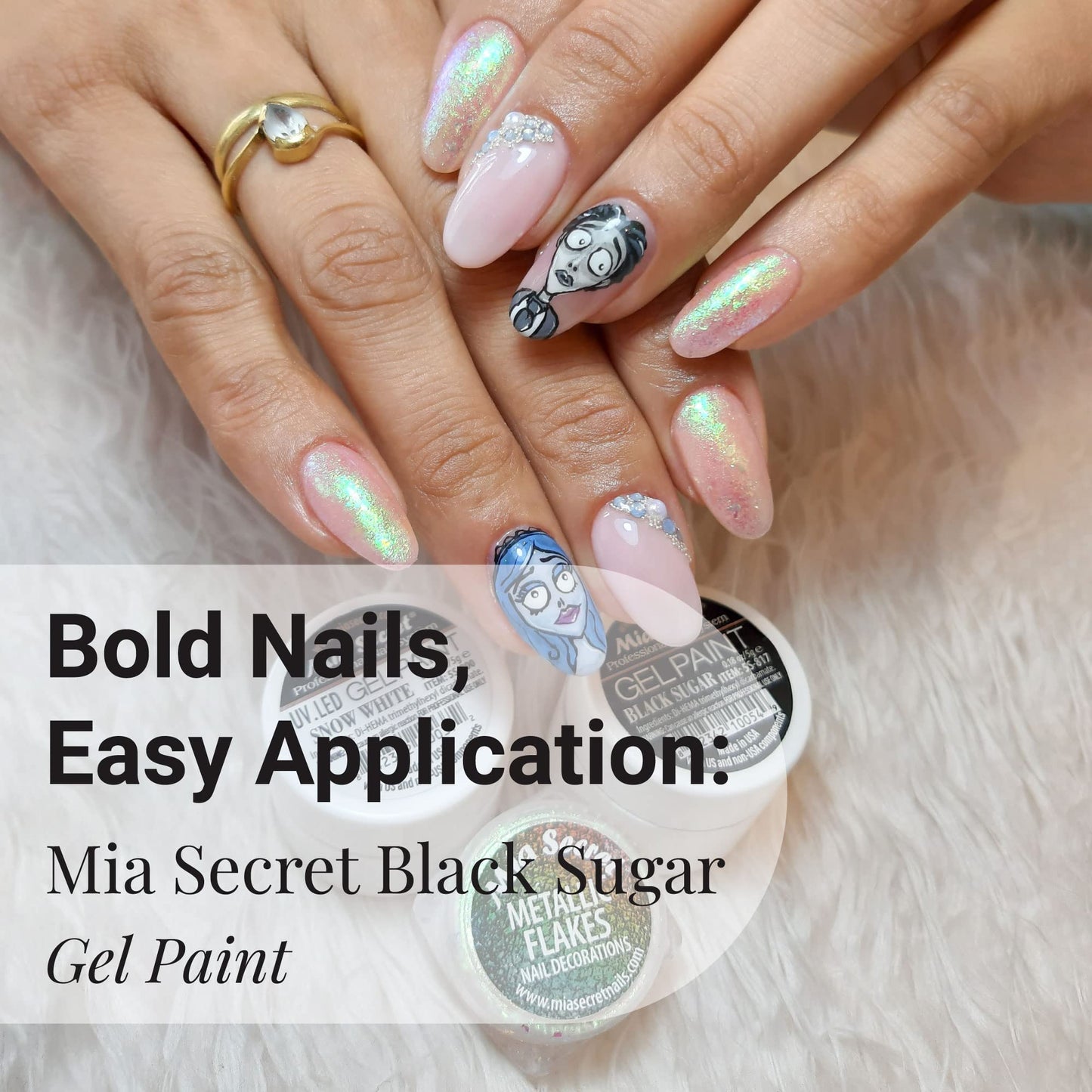 Mia Secret Professional Nail System UV/LED Gel Paint - 5 grams (Black Sugar) Beauty & Personal Care Mia Secret