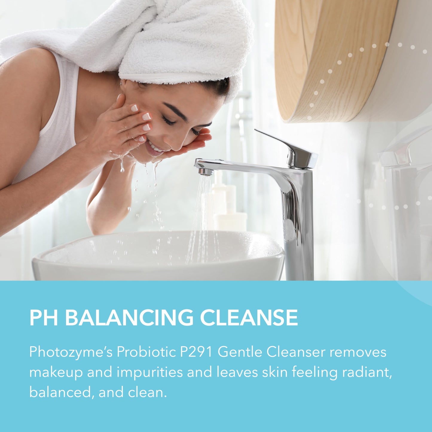 Photozyme Probiotic P291 Gentle Cleanser - Face Wash That Cleans and Tones - Removes Makeup and Impurities - pH Balances The Skin - Promotes Healthy