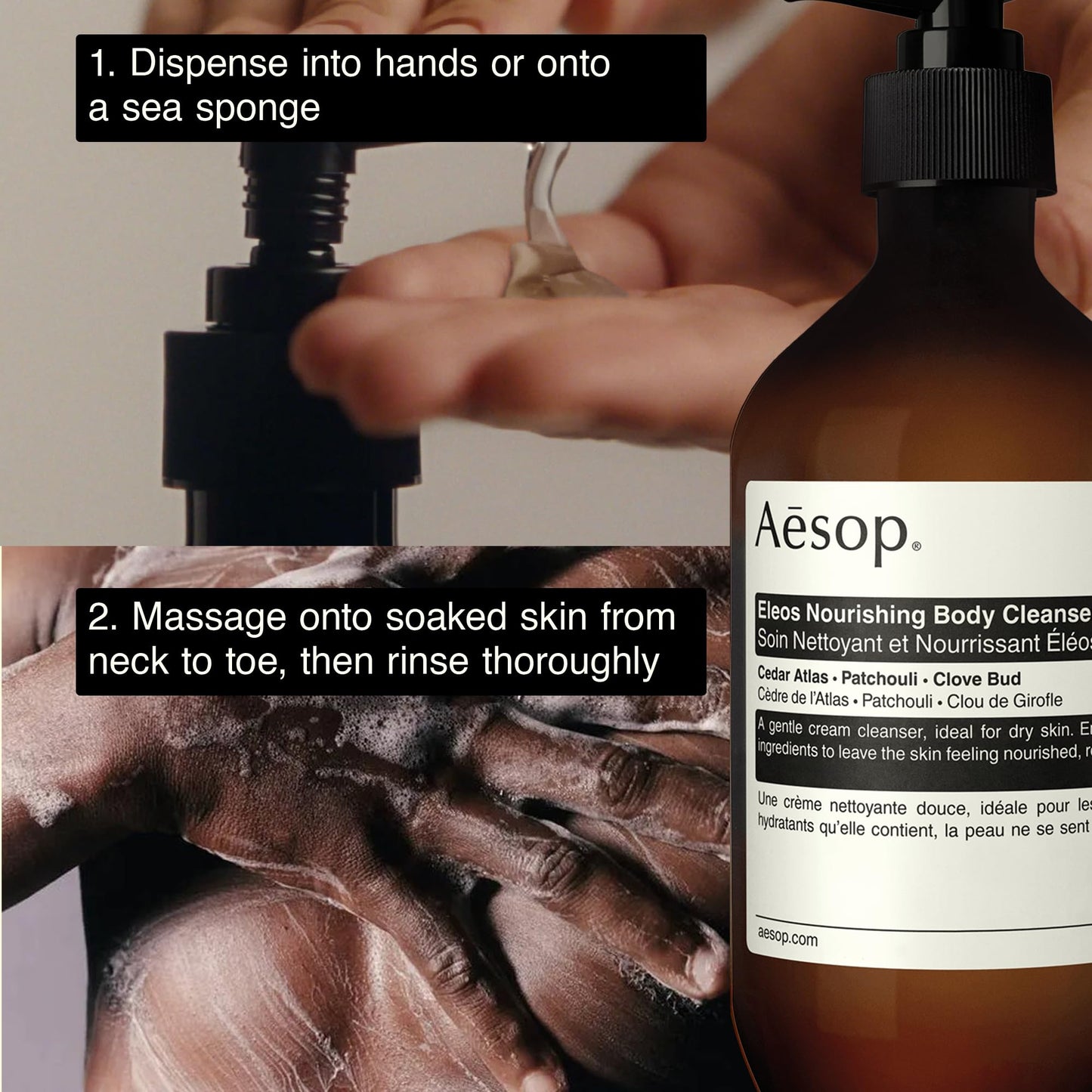 Aesop Eleos Nourishing Body Cleanser | Moisturizing Body Wash for Dry, Dehydrated Skin | Made with Shea Butter & Lavender Oil | 500 mL / 16.9 oz Beauty and Personal Care Aesop