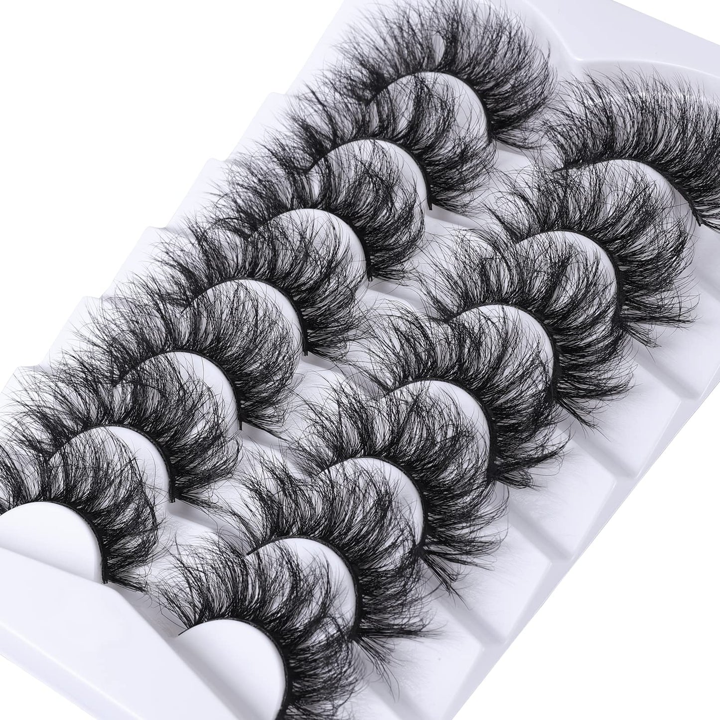 Mebver False Eyelashes Cat Eye Lashes Faux Mink Lashes Natural Look Fluffy Wispy Lashes That Look Like Extensions Pestañas Postizas D Curl Lash Strips