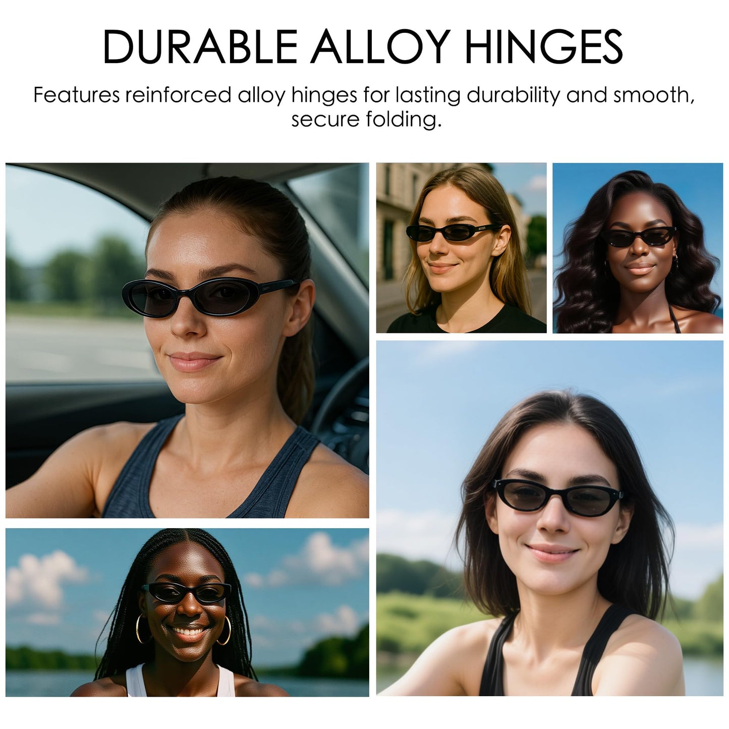 Kozyard Retro Oval Polarized Sunglasses for Women UV400 Protection Premium Polarized Lenses, Durable Alloy Hinges, Lightweight for Travel, Driving