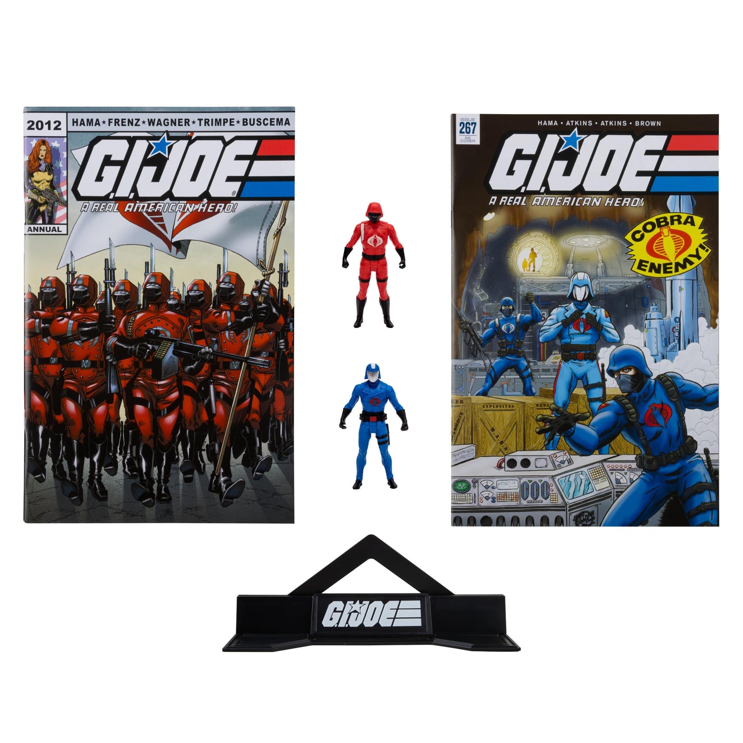 McFarlane Toys - G.I. Joe Page Punchers 2pk Cobra Commander and Crimson Guard 3in Action Figures with 2 Comics