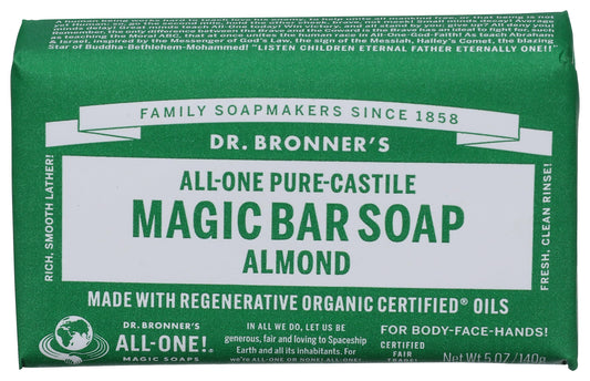 Dr. Bronners Almond Castile Bar Soap, 5 OZ