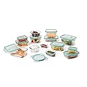 OXO Good Grips Smart Seal Leakproof Airtight Glass & Plastic Food Storage Container Set