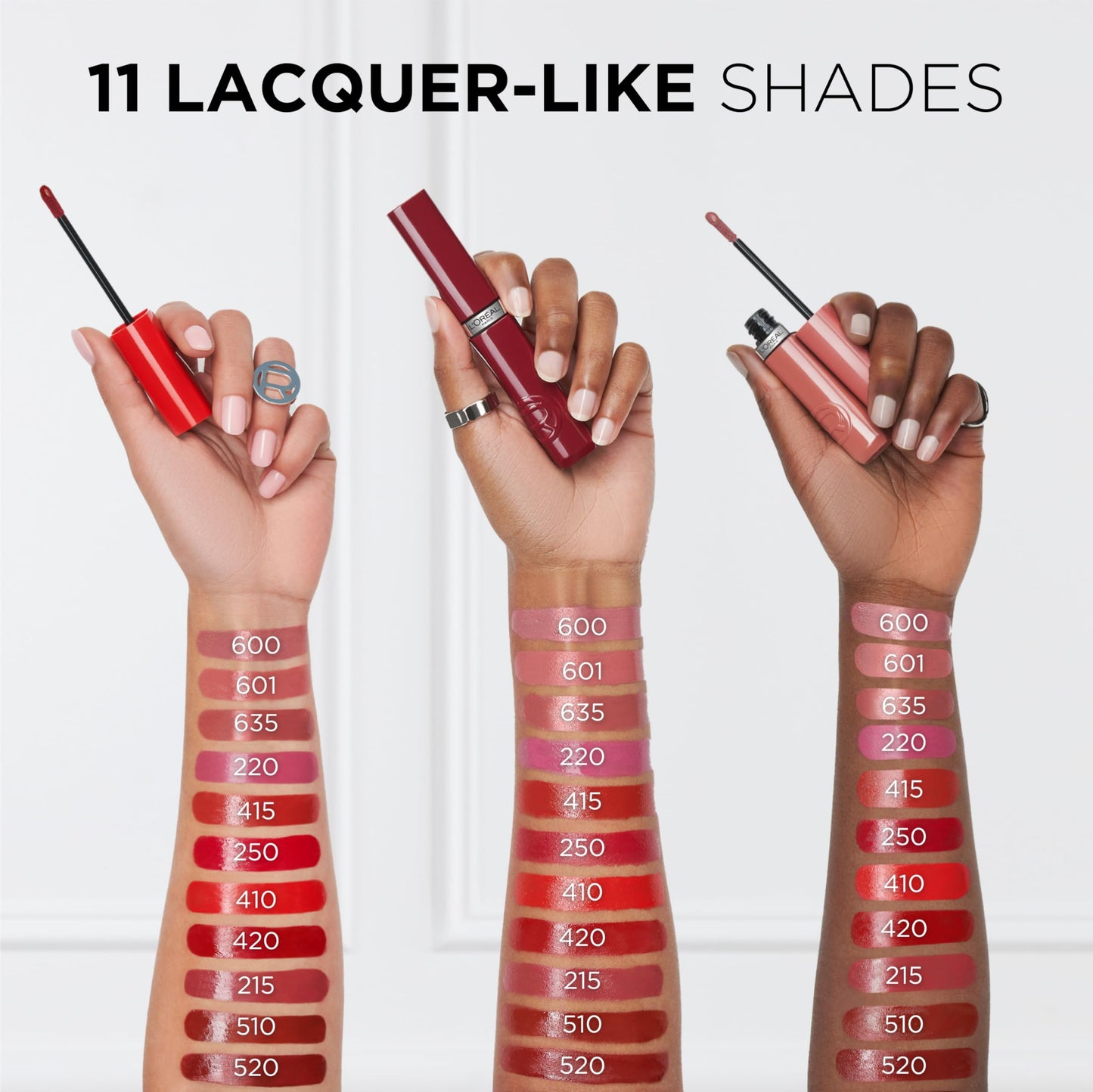 L'Oreal Paris Infallible Lacque Resistance Liquid Lipstick, 16HR Long Lasting Lip Makeup with Lacquer-Like Shine and Zero Transfer, 420, Le Rouge