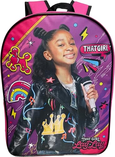 Ruz That Girl Lay Lay 15" School Backpack (Pink-Black)