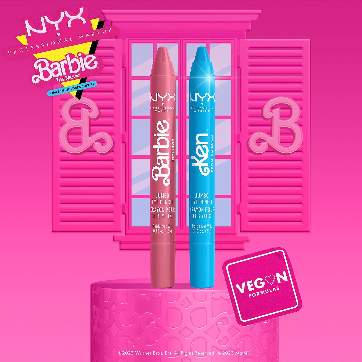 NYX PROFESSIONAL MAKEUP BARBIE, Jumbo Eye Pencil Kit