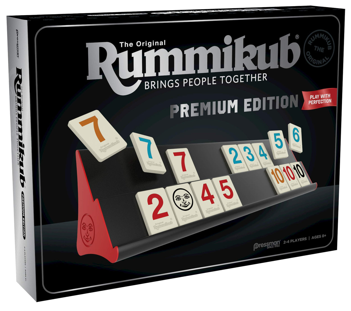 Rummikub Premium Edition by Pressman - Features Racks - Large Number Engraved Tiles and a Storage Bag for The Ultimate Rummikub Experience by…
