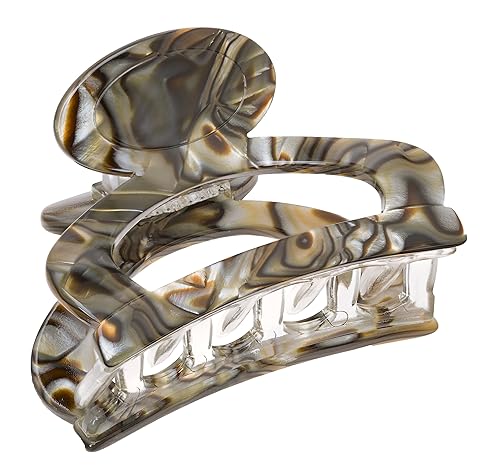 France Luxe Oval Cutout Claw Clip - Onyx