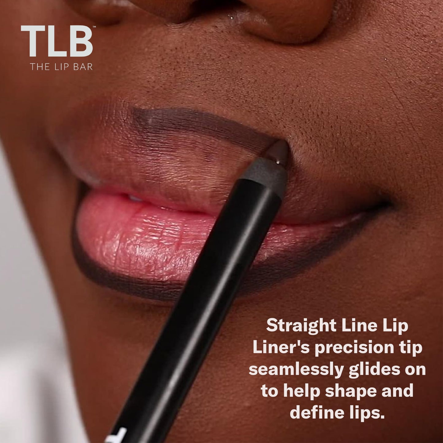 The Lip Bar - Lip Liner, Straight Face (Deep Red) - High Pigment & Super Creamy - Smudge Proof & Water Resistant - Jojoba Oil, Aloe Vera, Coconut Oil
