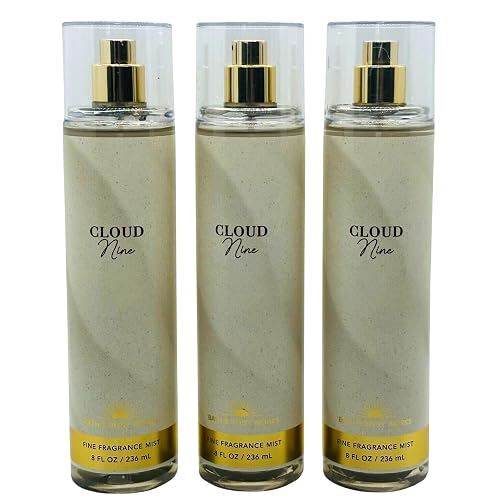 Bath & Body Works Fragrance Mist 3-Pack 8oz Each (Cloud Nine)