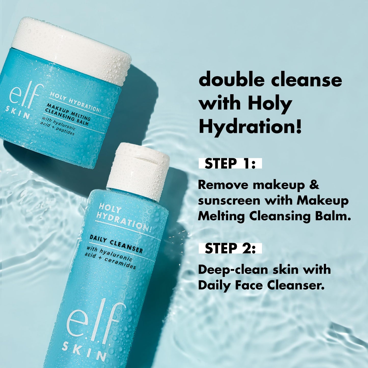 e.l.f. SKIN Holy Hydration! Daily Cleanser, Face Cleanser For Washing Away Excess Oil, Impurities & Makeup, Made With Hyaluronic Acid, Vegan