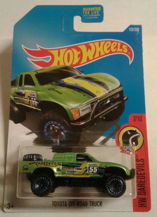 Hot Wheels 2016 HW Daredevils Toyota Off-Road Truck 152/250, Green