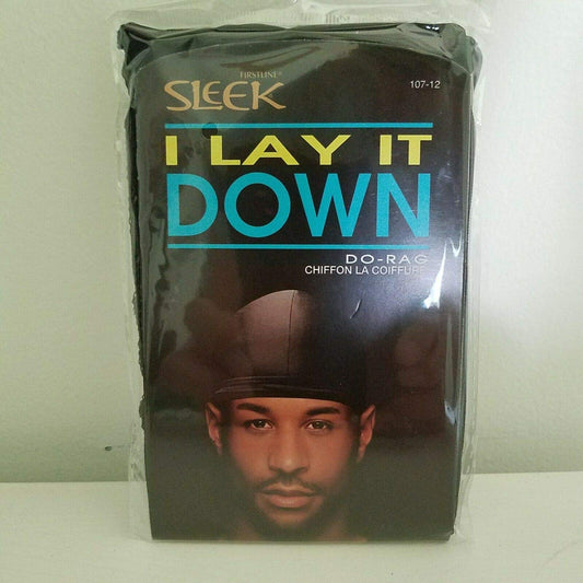 FIRSTLINE SLAM BY SLEEK I LAY IT DOWN Black Wave Hair Cap Do-Rag Du-Rag Due Rag Beauty & Personal Care sleek