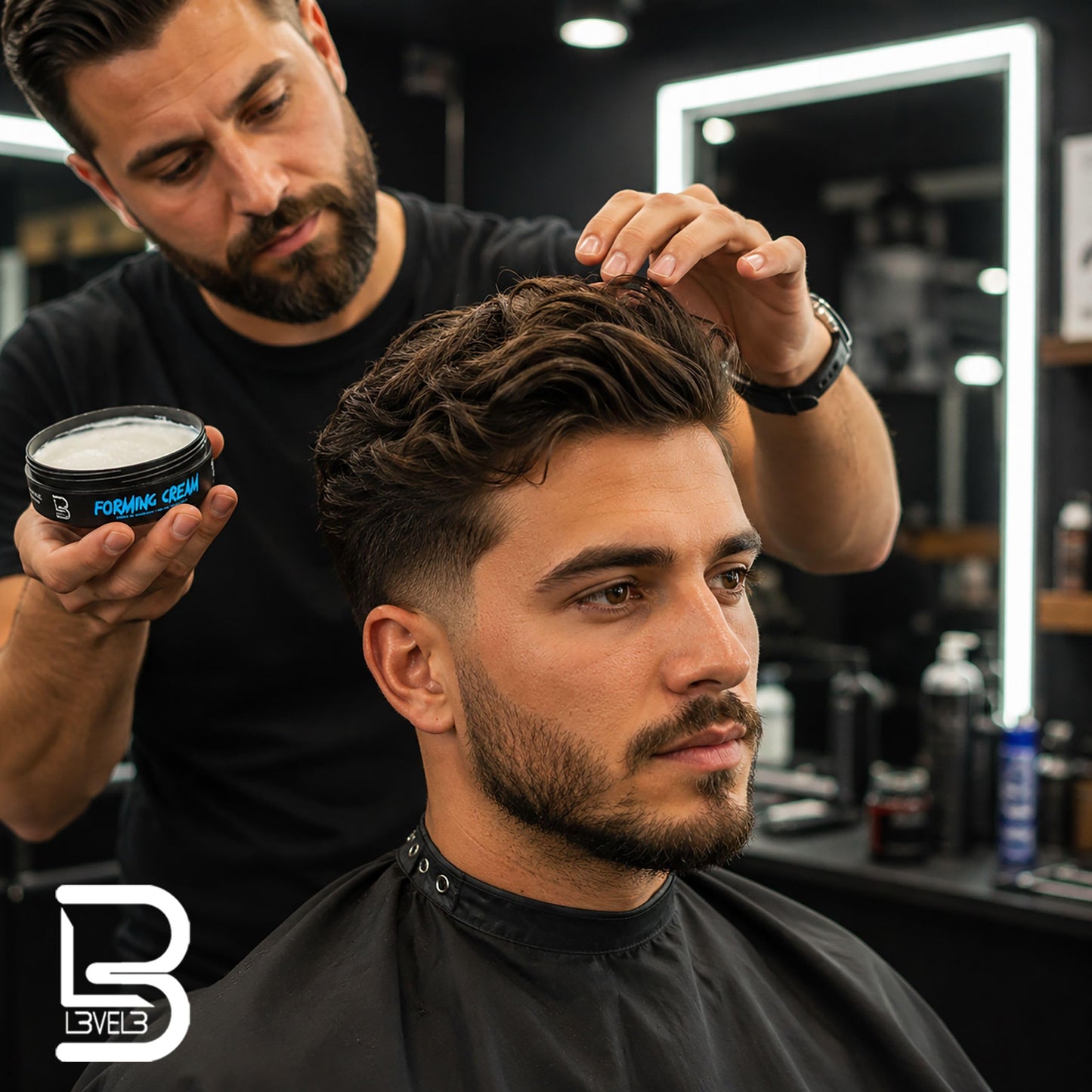 L3 Level 3 Forming Cream - Natural Look Hairstyle - Adds Volume & Texture for Short to Medium Hairstyles