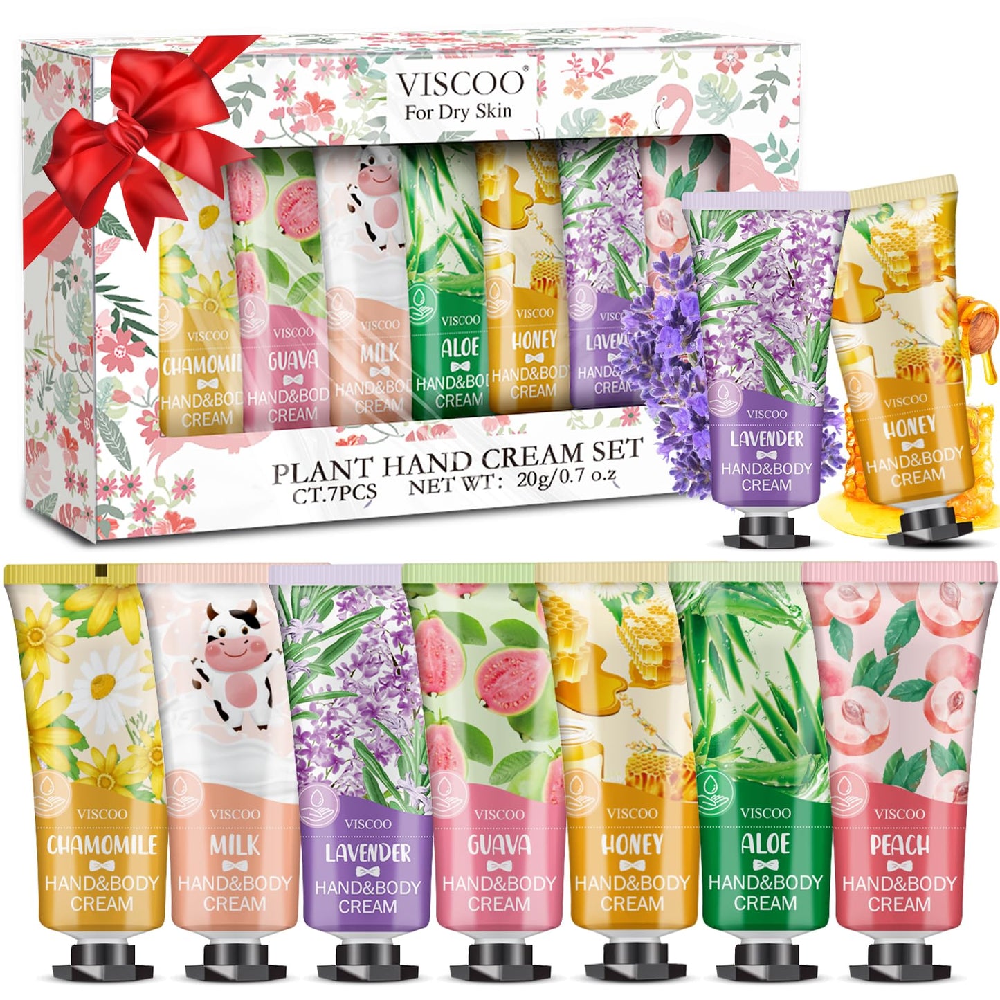 6 Pack Plant Fragrance Moisturizing Hand Cream Gift Set for Dry Hands,Mini Hand Cream Travel Bulk-30ml,6 Different Scents as Gifts Beauty and Personal Care VISCOO Default Title