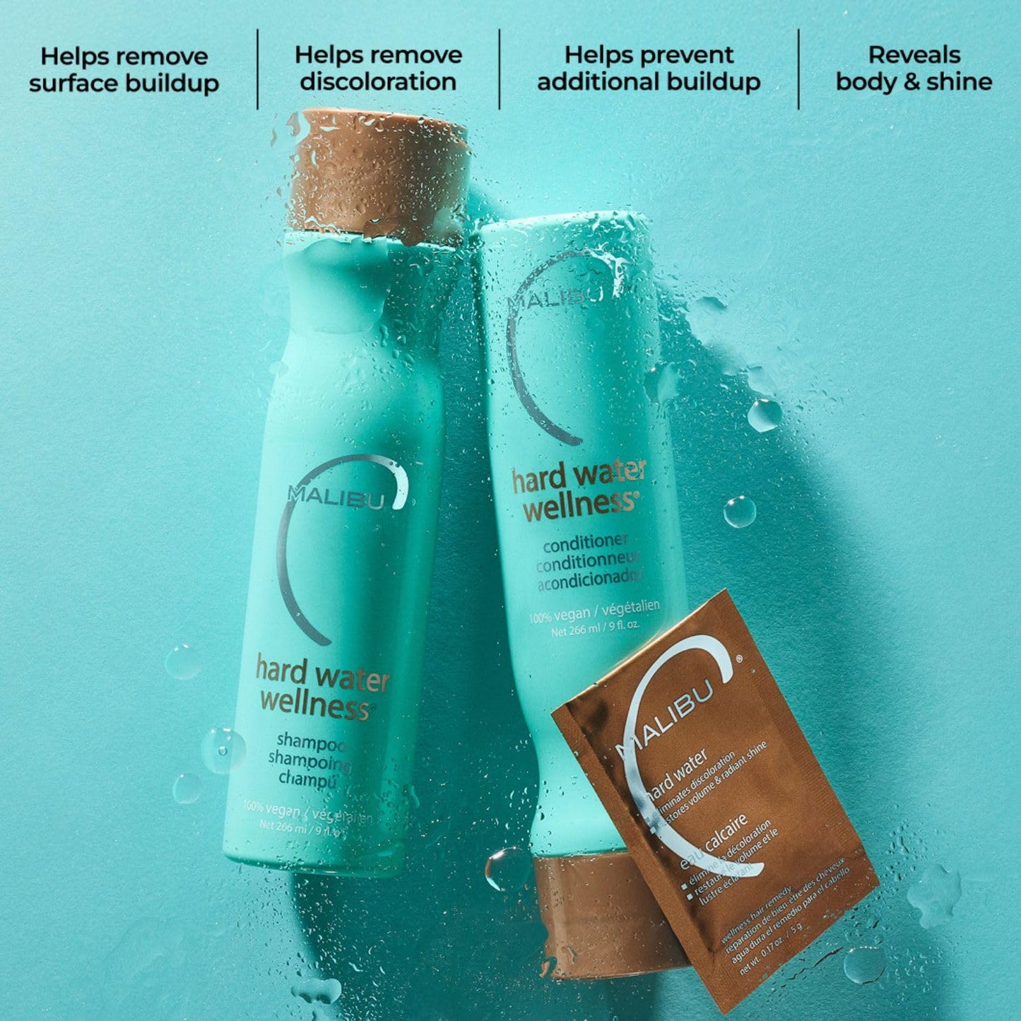 Malibu C Hard Water Hair Clarifying Shampoo - Travel Size Sulfate Free Chelating Formula for Build Up & Scalp Detox - Removes Minerals, Prevents Beauty and Personal Care Malibu C